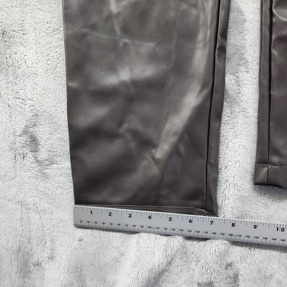 Active USA Pants Womens S Black Faux Leather High Waist Slim Fit Straight Leg - Picture 11 of 12